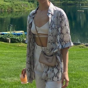 Vintage Snakeskin Button Up